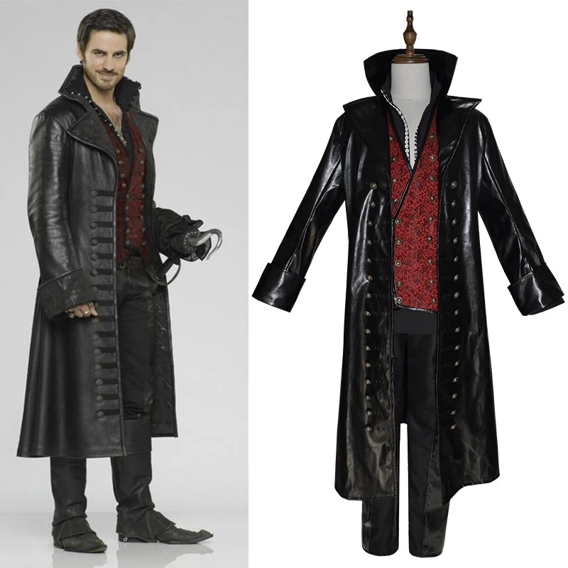 

Высококачественный костюм «Once Upon A Time», полный костюм капитана крючка, костюм для взрослых и мужчин, костюм для косплея на Хэллоуин