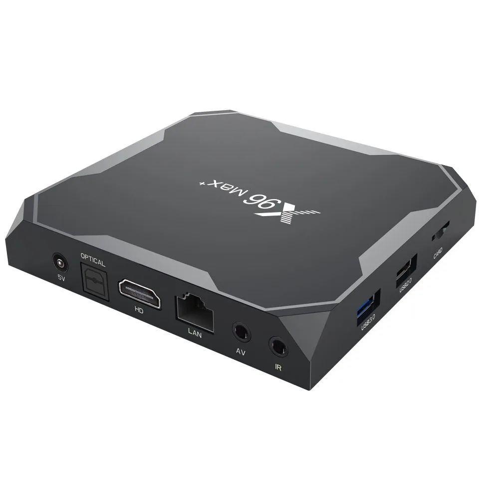5 шт./лот X96 MAX PLUS TV BOX Android 9 0 Amlogic S905X3 4 Гб оперативной памяти 32 встроенной 64 ГБ Wi Fi