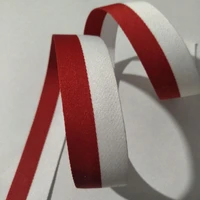 25mm 5m red white ribbon tweeter bias tape gift straps canvas sewing diy belt backpack straps handmade stain ribbon accessories