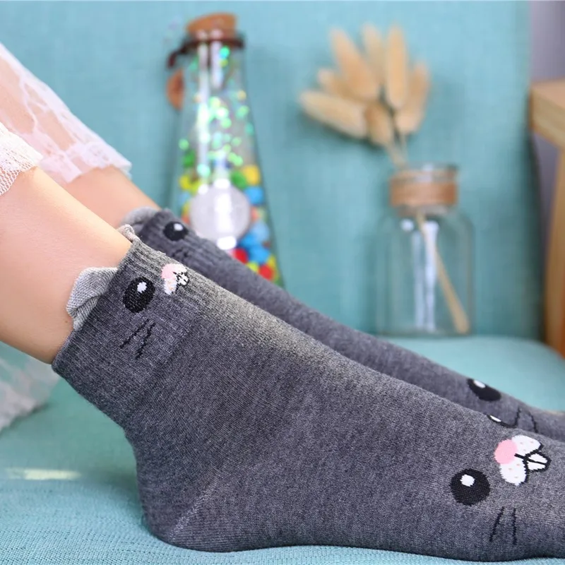 

5 Pairs Lovely Animal Cotton Women Socks Breathable Kawaii Cartoon Animal Casual Collocation Ladies Funny Cute Girls Happy Socks