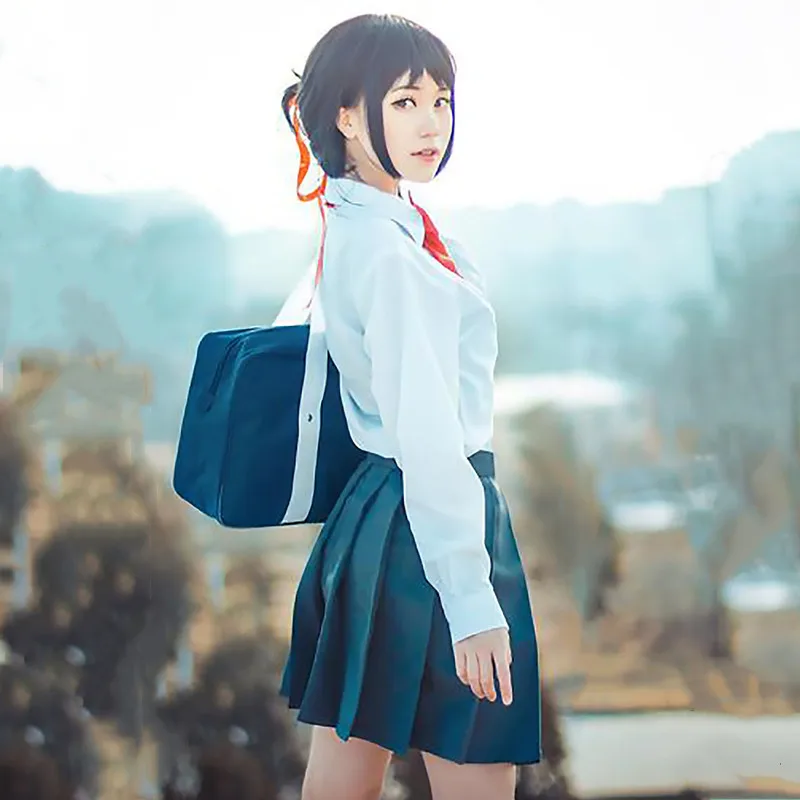 Короткая футболка с героями из японского аниме Синкай фильм ваше имя Костюмы для