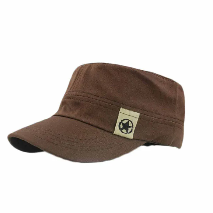 

NEW Fashion Mens Hat Unisex Women Men Flat Roof Military Hat Cadet Patrol Bush Hat Baseball Field Cap Snapback Casual Caps