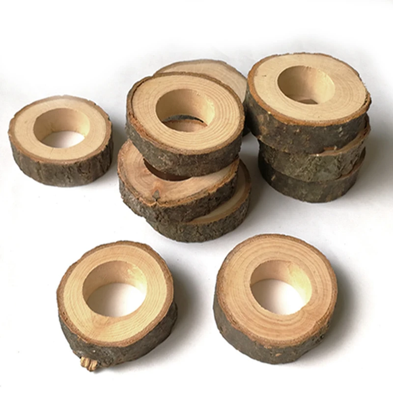 Натуральные креативные деревянные необработанные Круглые Деревянные Подвески