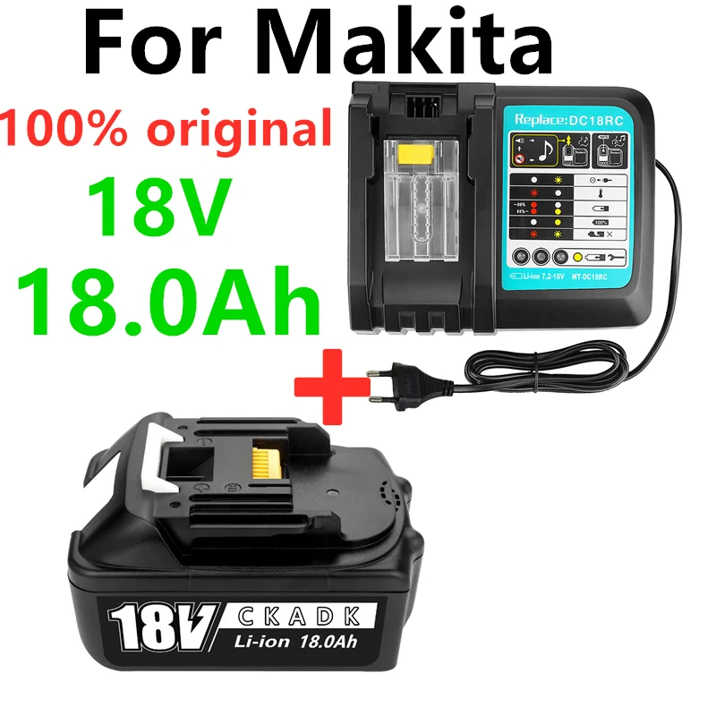 100% Оригинальный аккумулятор BL1860 18 в 18000 мАч литий-ионный для Makita В батарея BL1840 BL1850
