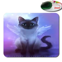 mouse pad cute cat square black best custom pad lockless gaming desk mat office computer pc anime rug pink mousepad 22x18cm
