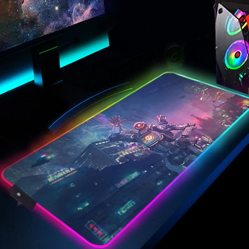 

Apex Legends RGB Mouse Pad Large Gaming Accessories Mousepad Anime Computer Mouse Mat PC Desk Pad Keyboard Pad Notebook desk mat