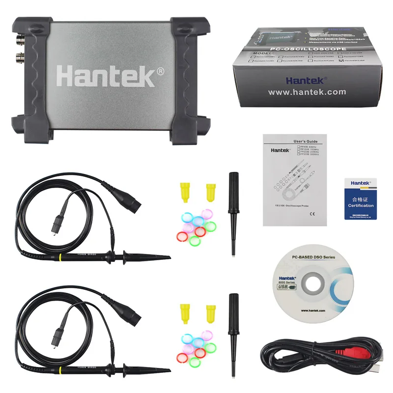 ПК USB цифровой осциллограф виртуальный портативный Hantek 6022BE/6022BL 2 Каналы 200 МГц