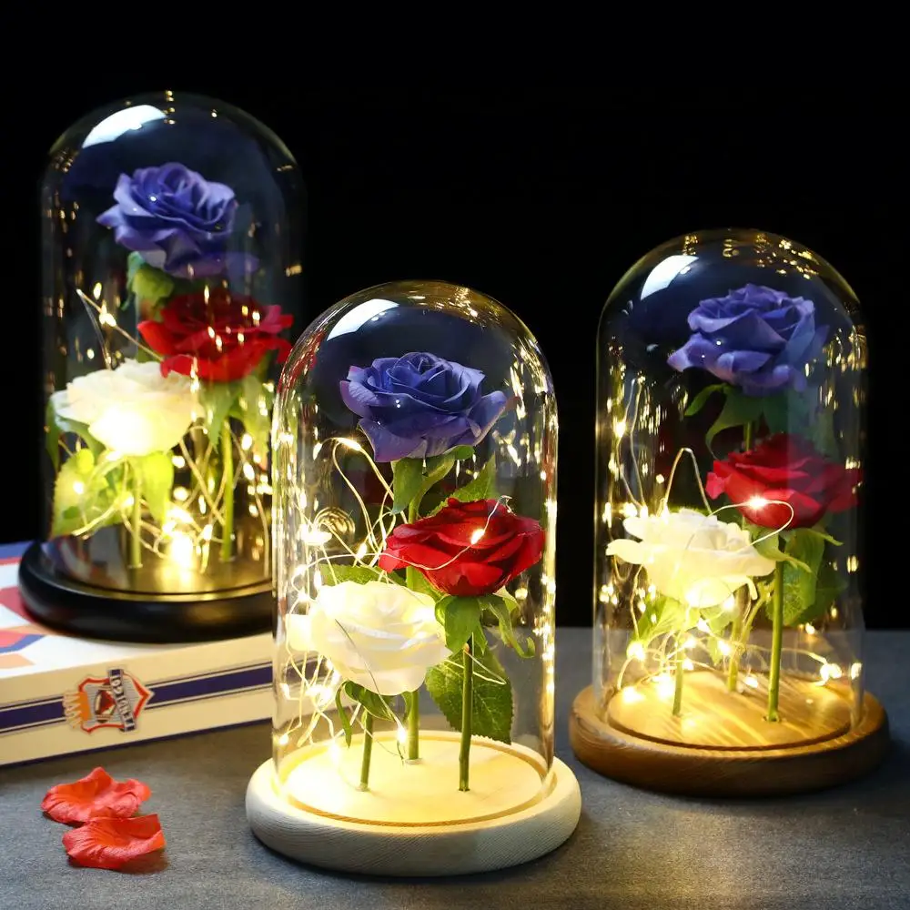 Падение искусственный цветок LED светильник красоты с рисунком из мультфильма