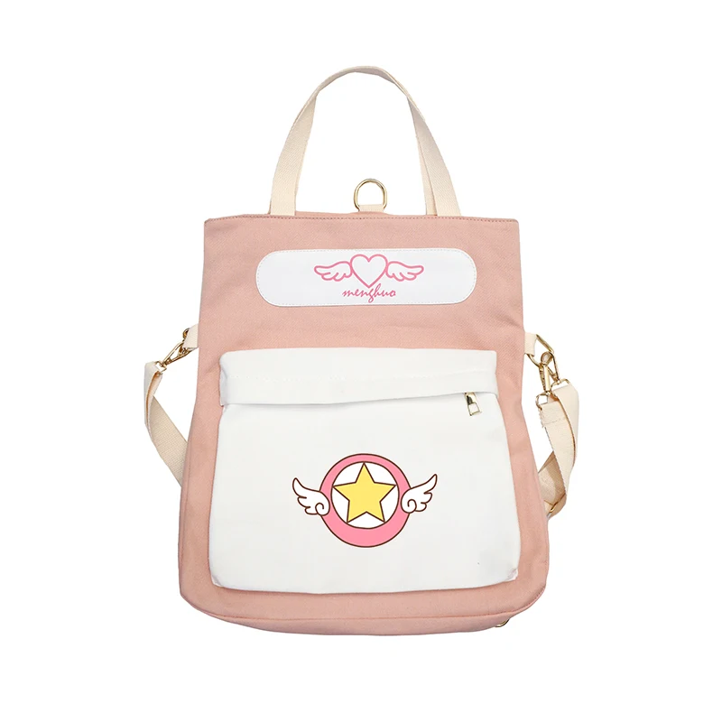 Рюкзак для косплея сакуры с отделением карт модный холщовый ранец через плечо