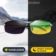 CoolPandas 2022 Photochromic Sunglasses Men Day Night-Vision Polarized Chameleon Glasses Driving UV400 Sun Glasses Oculos De Sol
