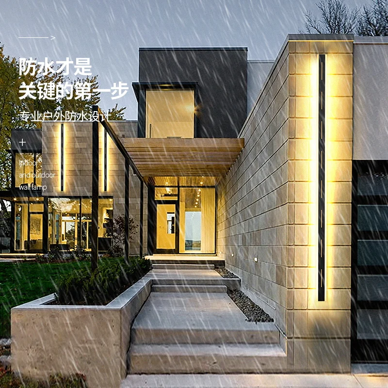 

Waterproof outdoor wall lamp LED Long wall lLight IP65 Exterior wall Garden Villa porch Sconce Light 110V 220V Sconce Luminaire