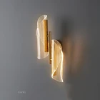 Акриловая изогнутая светодиодная настенная лампа в стиле постмодерн, прикроватный светильник для спальни, отеля, коридора, Роскошный домашний декор, бра