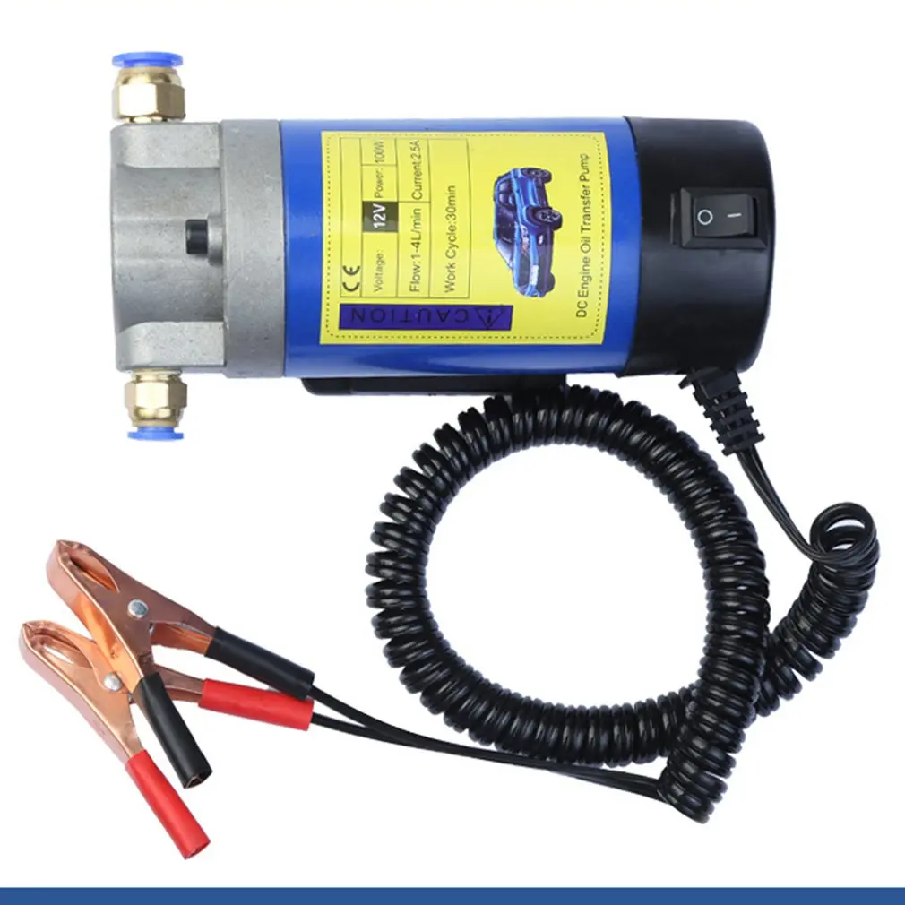 

12V Electric Oil Transfer Pump Scavenge Suction Transfer Change Pump Metal Motor Oil Diesel Extractor Pump Air Pump For Car 1Pcs