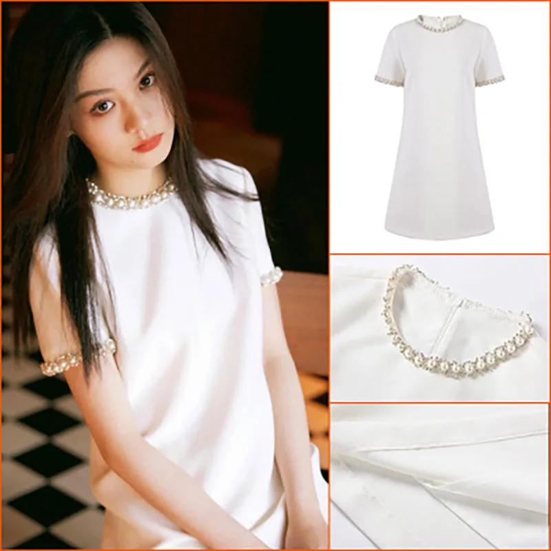 

Women's 2021 Summer New Style Casual Fashion Temperament French Hot Girl High-End Black And White Two-Color Dress