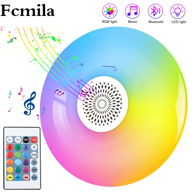 Высокая Мощность музыка Летающий светильник-тарелка Беспроводной