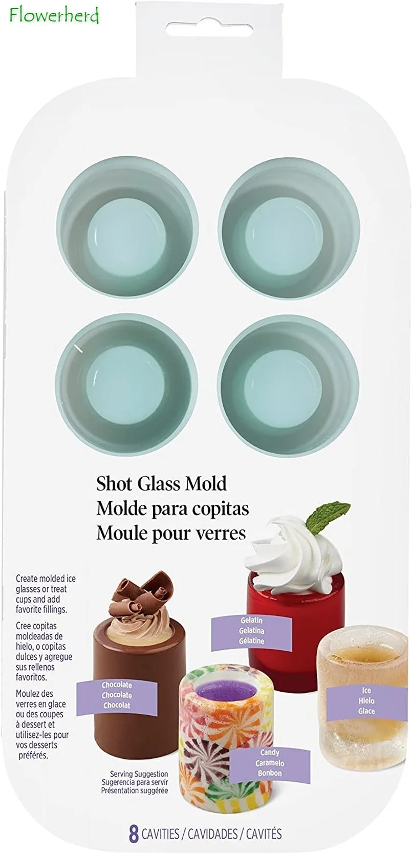 Круглая силиконовая стеклянная форма для выстрела 8 полостей мусс выпечка торта