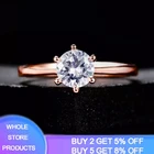 Кольца YANHUI из розового золота с фианитом для женщин, модные украшения, новинка 2020, обручальное кольцо, рождественский подарок, ювелирные изделия NJ170