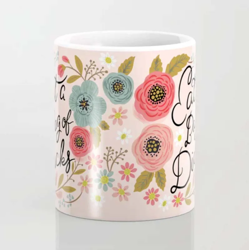 Забавная кофейная кружка в виде Диков чайная чашка Цветочная шуточная цитата
