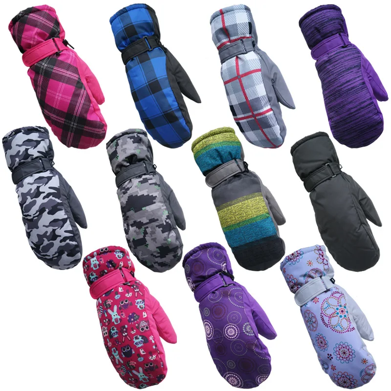 Пара лыжных перчаток зимние теплые мужские и женские флисовые перчатки для