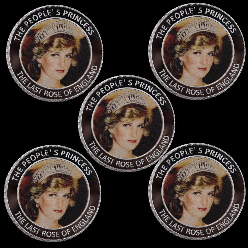 Коллекционная монета принцессы Дианы из Великобритании 5 шт./группа | Дом и сад