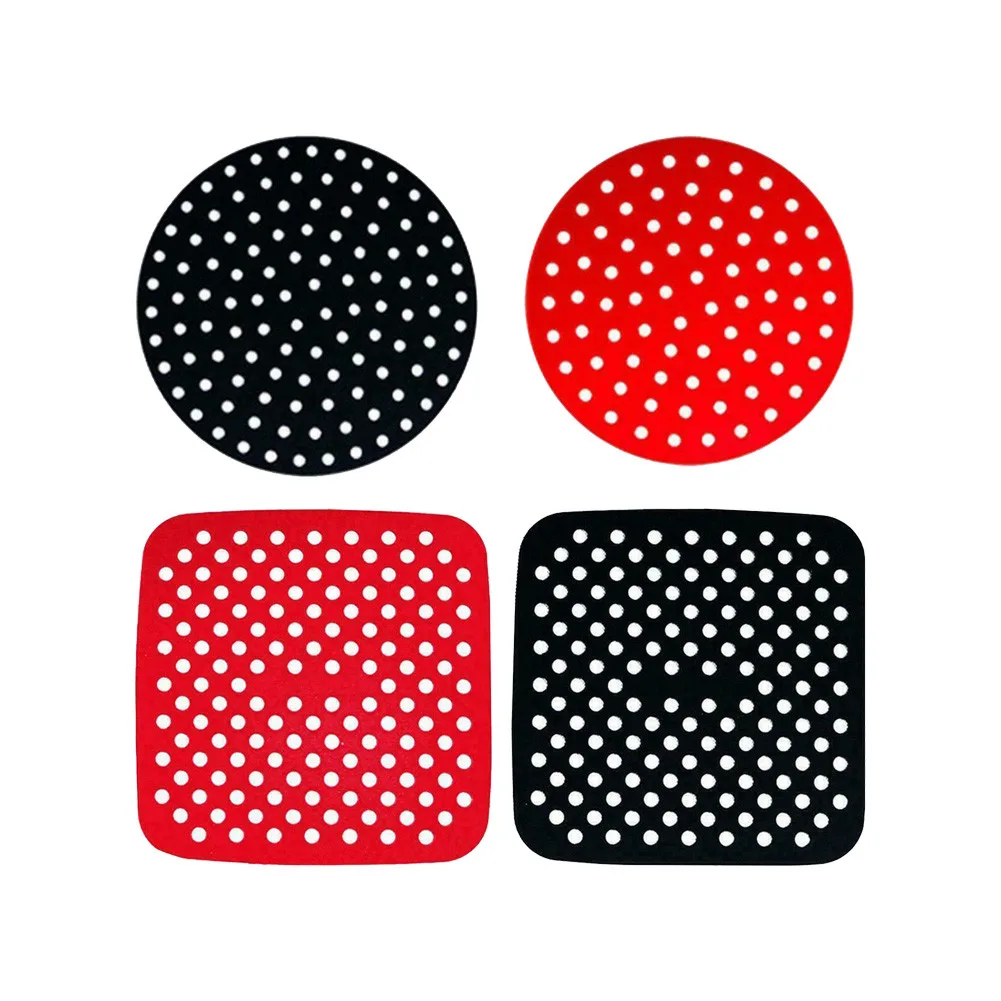 

Air Fryer Liner Food Grade Reusable Non-Stick Silicone Basket Mats Round Air Fryer Mat Steaming Basket Mat Cooking Kitchen Tool