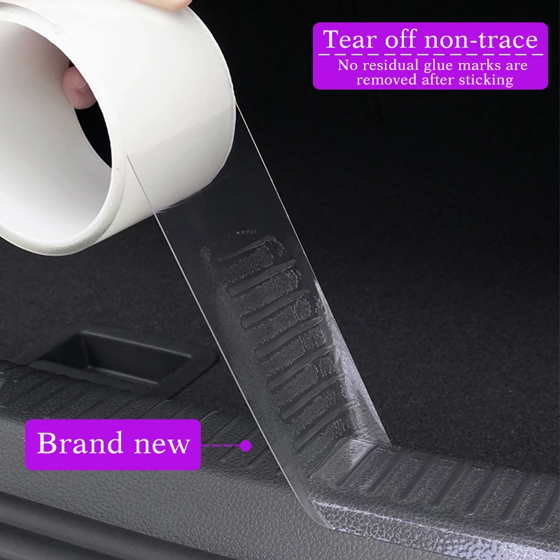 Автомобильная прозрачная лента против царапин пороговое невидимое скотч грязи