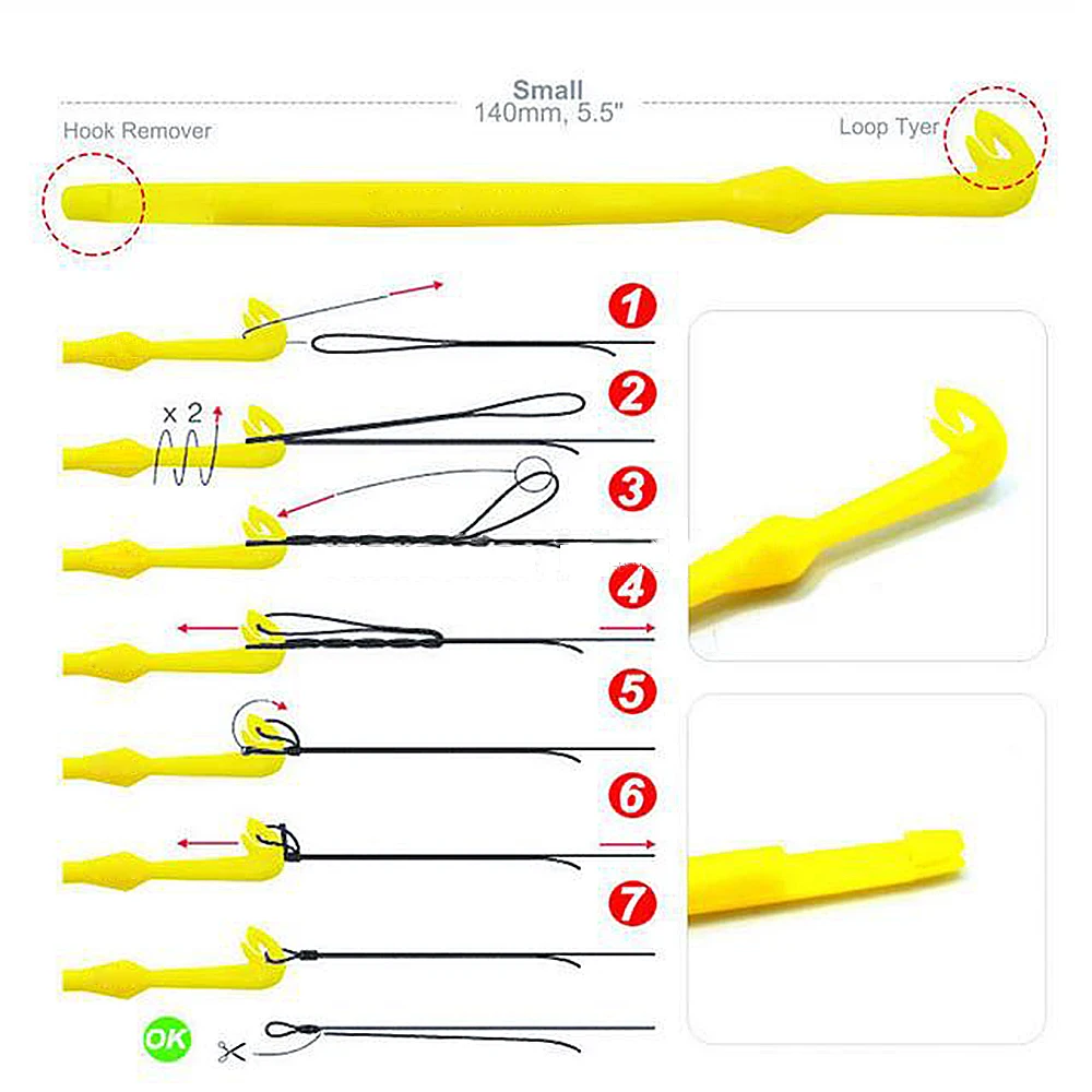 2 шт./компл. легкий инструмент с петлей для завязывания крючка высокоскоростная