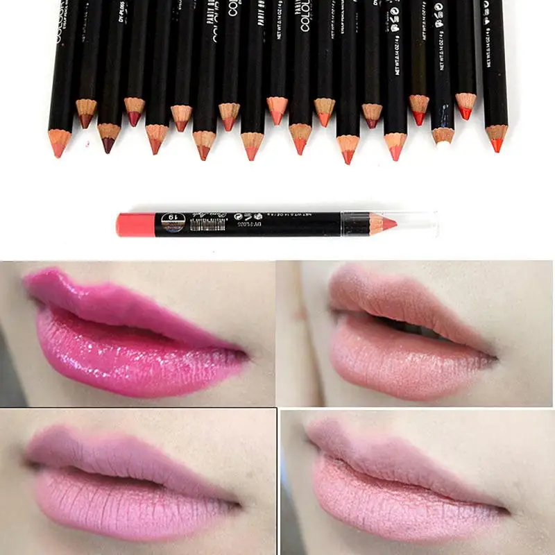Лидер продаж вечерние цветные деревянные стойкие подводки для губ оптовая