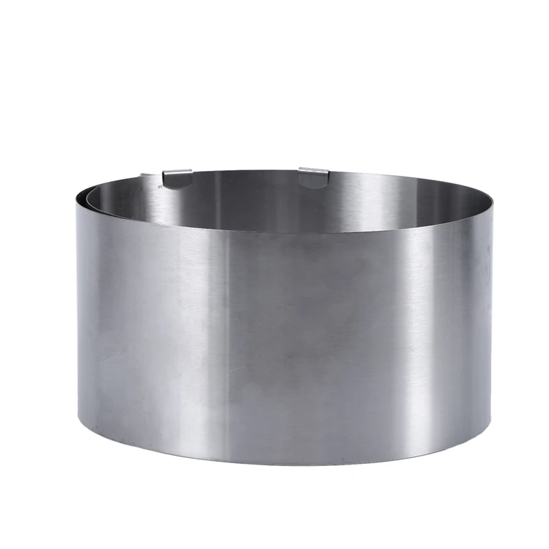 Retractable Stainless Steel Circle Mousse Ring Cake Baking Tool Set Size Shape Adjustable Bakeware Silver | Дом и сад