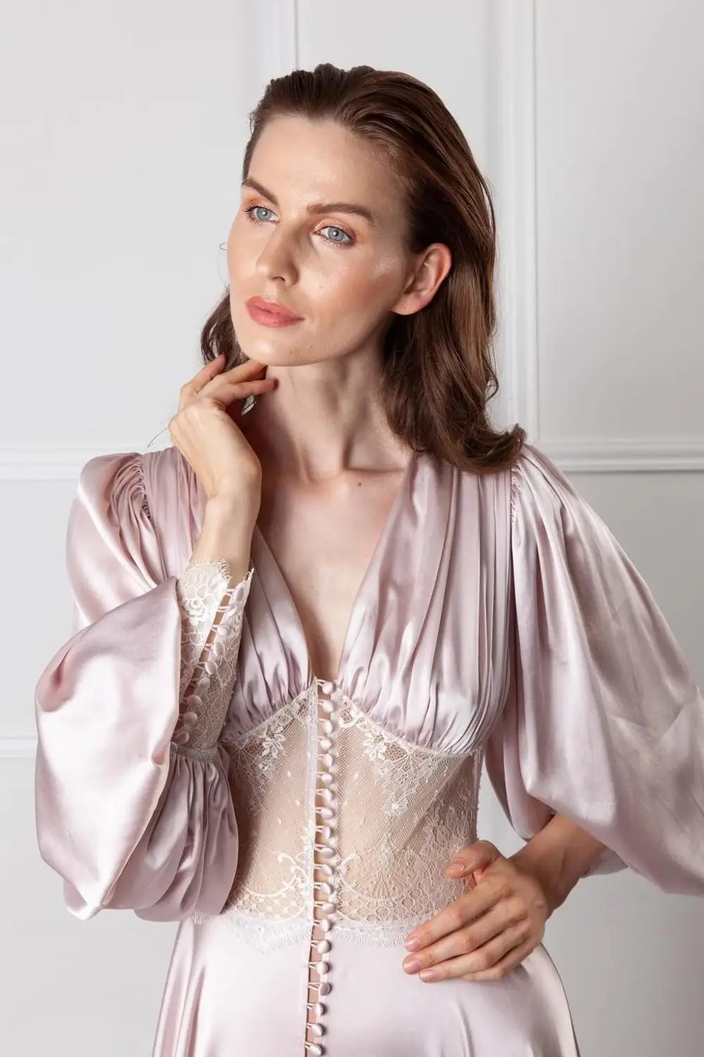 2020 пижамы женский халат с длинным рукавом шелковое атласное кимоно нижнее белье