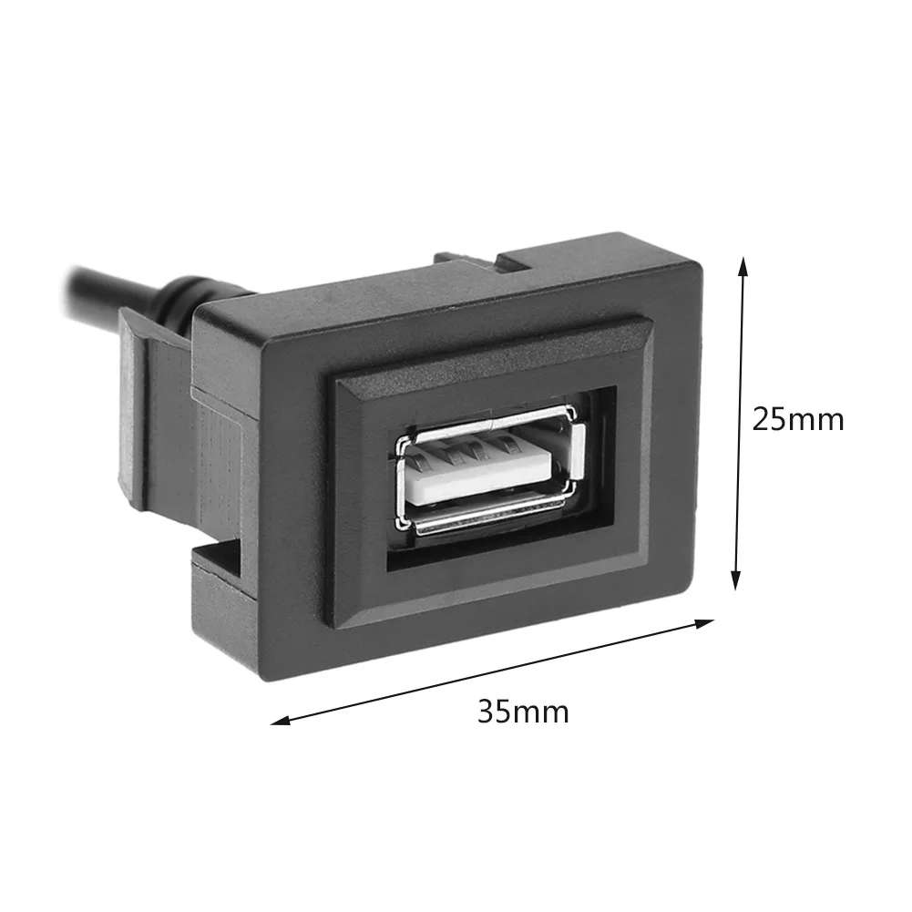 

USB Flush Mount Extension Cable Unique Parts Portable Car with Buckle Male to Female Ornaments for Toyota Vigo Vios