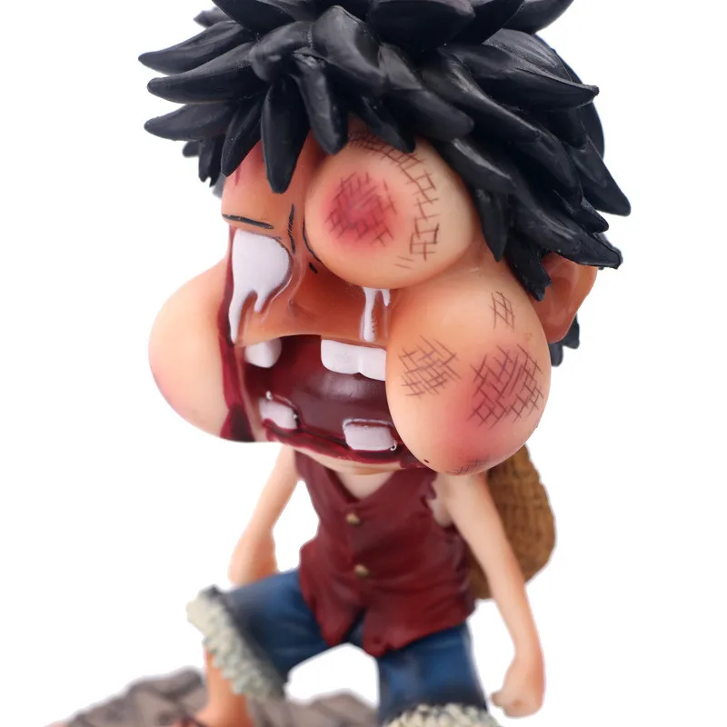 

One Piece Luffy Beaten Face Swelling Style PVC Action Figures OP Luffy Zoro Sanji Collectibles Model Toys 15cm