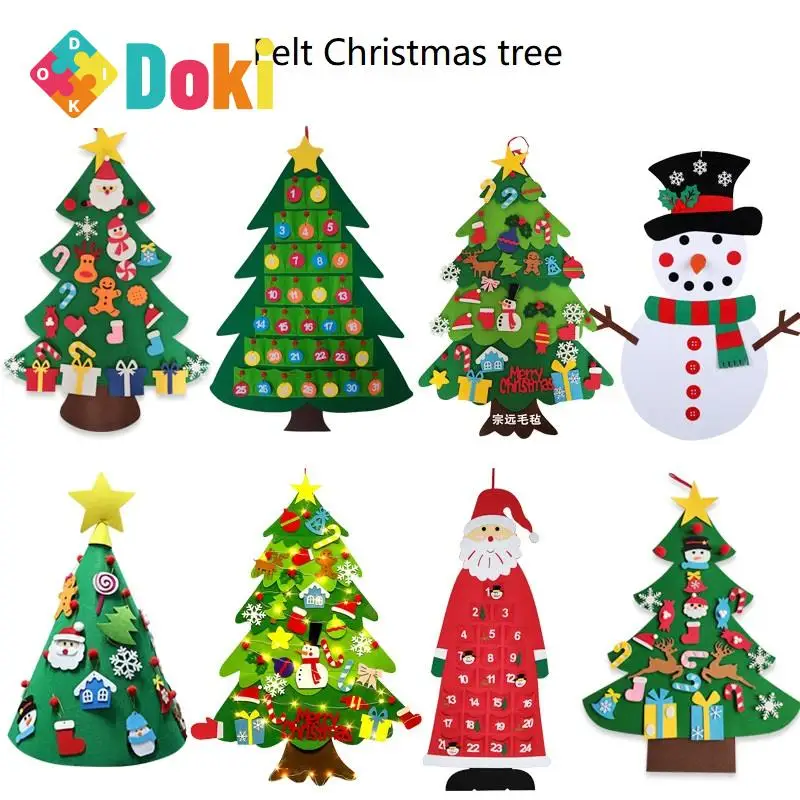 

Felt Christmas Tree Handmade Felt Christmas Tree DIY Decorations For Children Sapin De Noël En Feutre New Pattern 2021 Doki Toy