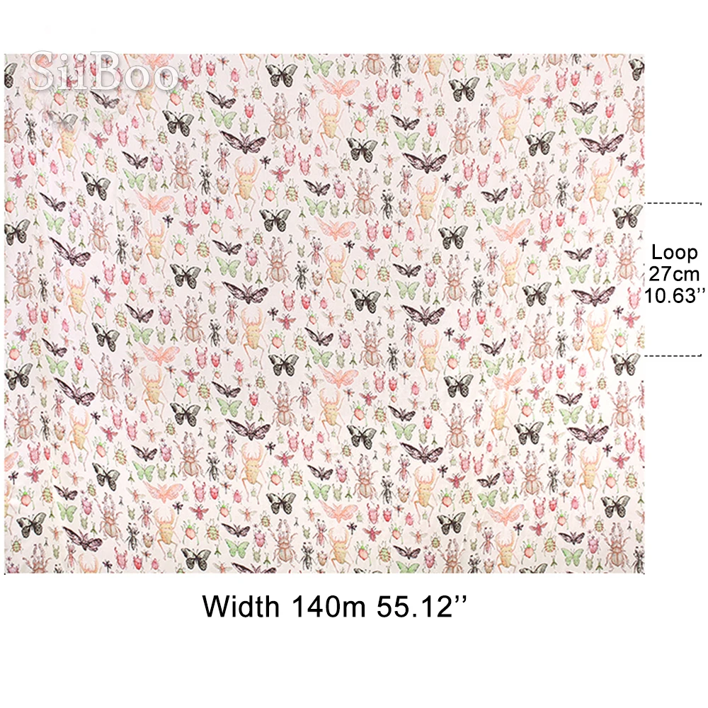 Модельная рубашка из 100% натурального шелка и шифона с милым принтом насекомых 8