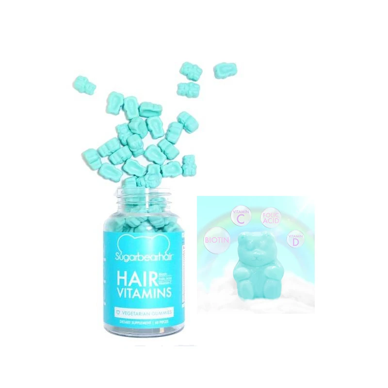Сахар волос витамины вегетарианские клейкие биотин витамин D B 12 Фолиевая Кислота