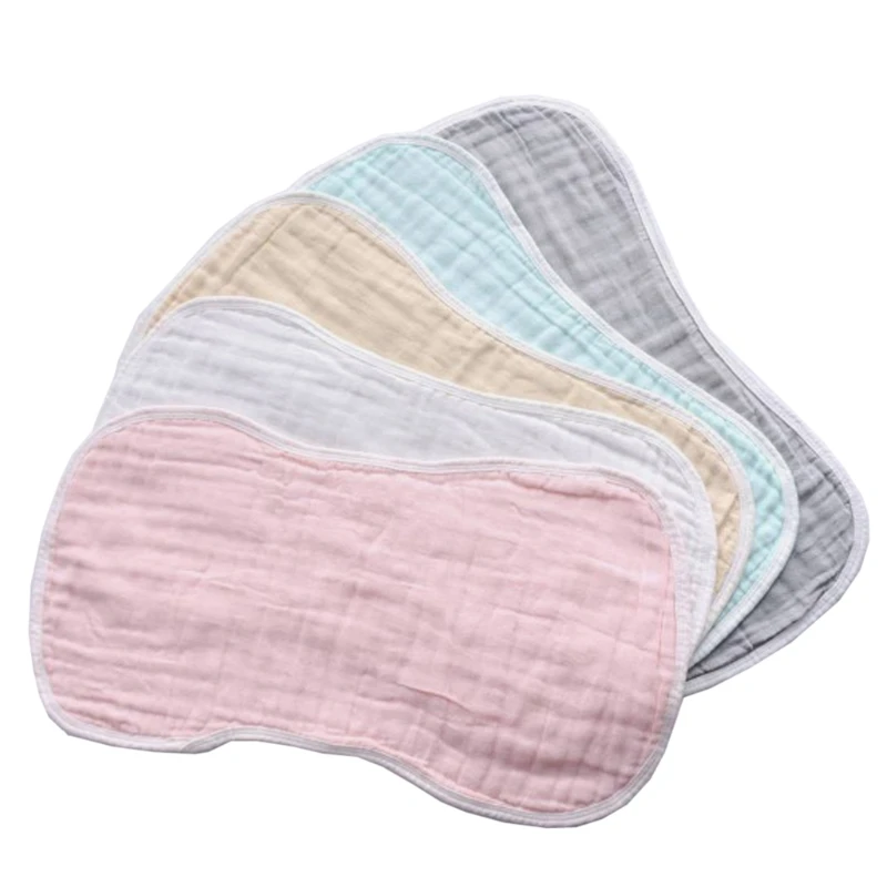 

T5EC 5 Pcs Baby Bib 6 Layers Multi Use Burping Cloth Super Soft Absorbent Face Towels Burping Rags Cotton Washcloths Diapers