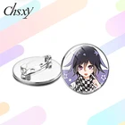 CHSXY Danganronpa V3 Game аниме-броши Oma Kokichi кавайные фигурки стеклянная арт-картина круглая брошь заколка сумка куртки значки