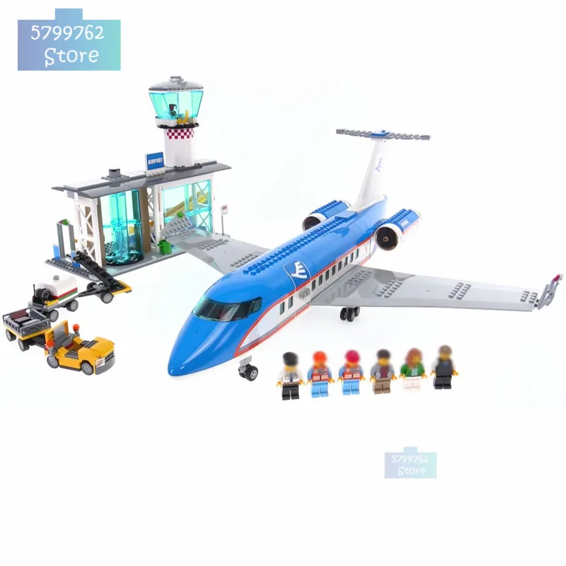 

In Stock Blocks Building City Airplane Building Blocks Cityblocks Air bus Bricks Airplane Gift 02043 Airport Set