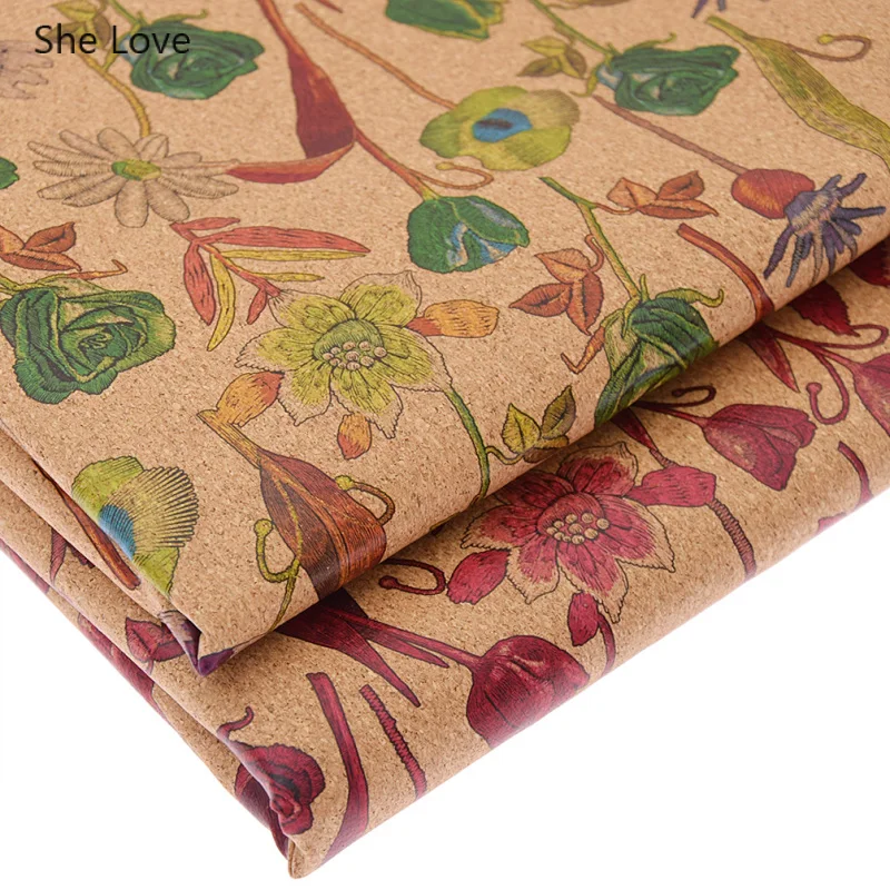 She Love 1Yard A4 Natural Soft Cork Leather Synthetic Fabric For Bows Craft Bag Shoes Clothing DIY Sewing Accessories | Дом и сад