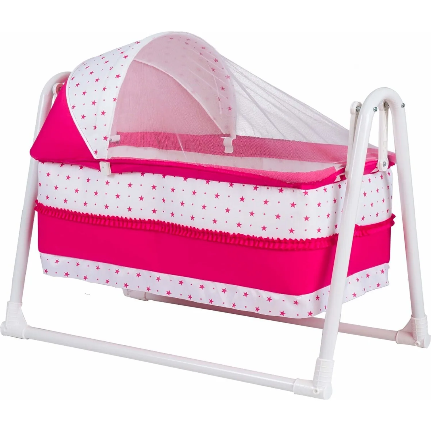 Luxury Baby Bed Basket Portable Cradle Crib Rocking Hanging Bassinet Mosquito net included P