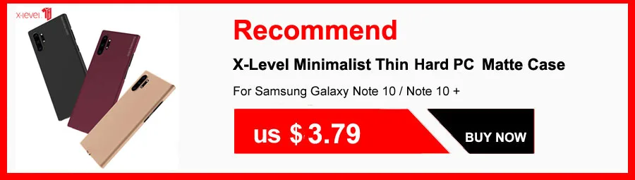 X-Level супер тонкий чехол s для samsung Galaxy Note 10+ Чехол Жесткий PP защитный чехол для Galaxy S10+ S10e прозрачный