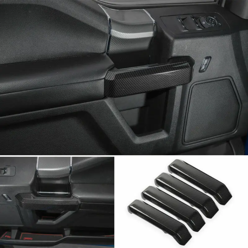 

For Ford F150 2015-2019 Steering Wheel Cover Black 5pcs set Door Handle