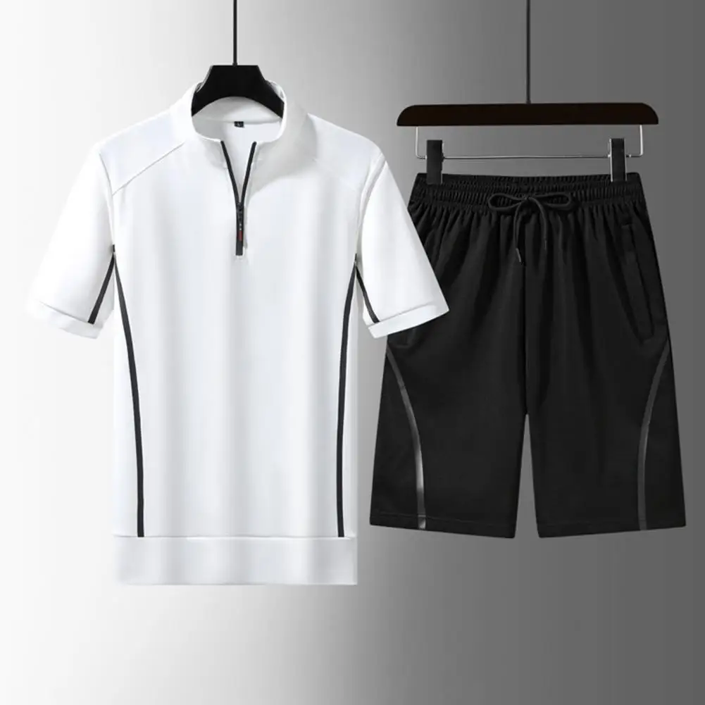 

Мужской повседневный спортивный костюм, свободная Мягкая футболка и шорты для фитнеса, комплект простой спортивной одежды для повседневно...