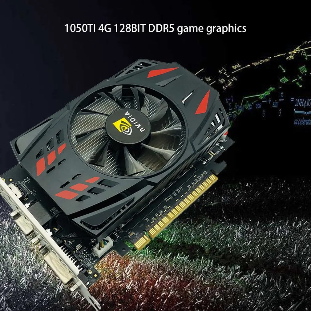 550 TI видеокарта процессор 128 бит 2 ГБ GDDR5 один вентилятор игровая с контролем
