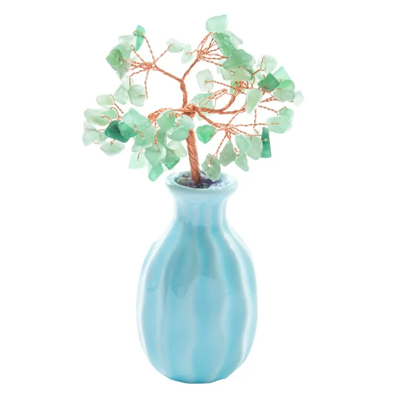 

Chakra Repair Crystal Copper Coin Tree Ceramic Bottle Copper Crystal Fortune Tree