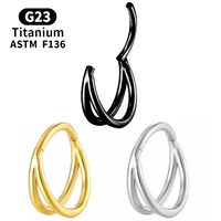g23 titanium black tragus earrings nasal septum ring septum clicker puncture cartilage 16g hinge segment jewelry for women 2021