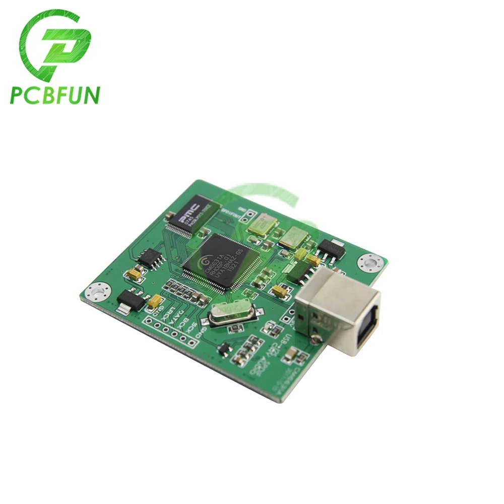 Pcbfun CM6631A цифровой интерфейс I2S SPDIF выход 24 бит 32 192K 384K ASIO USB_B 2 0 обратная