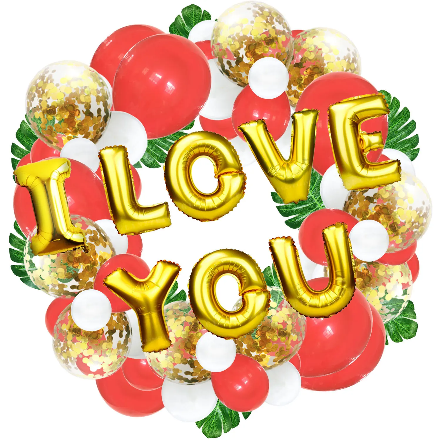 

16-дюймовый фольгированный воздушный шар I Love You для свадьбы, Дня Святого Валентина, юбилей, вечеринка, украшение для жены, романтичный реквиз...