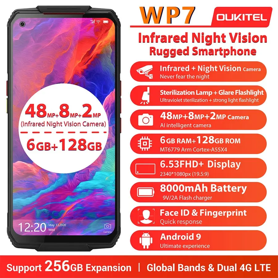 Смартфон OUKITEL WP7 на Android 6 53 восемь ядер экран 19 5 дюйма ГБ + 128 | Мобильные телефоны и