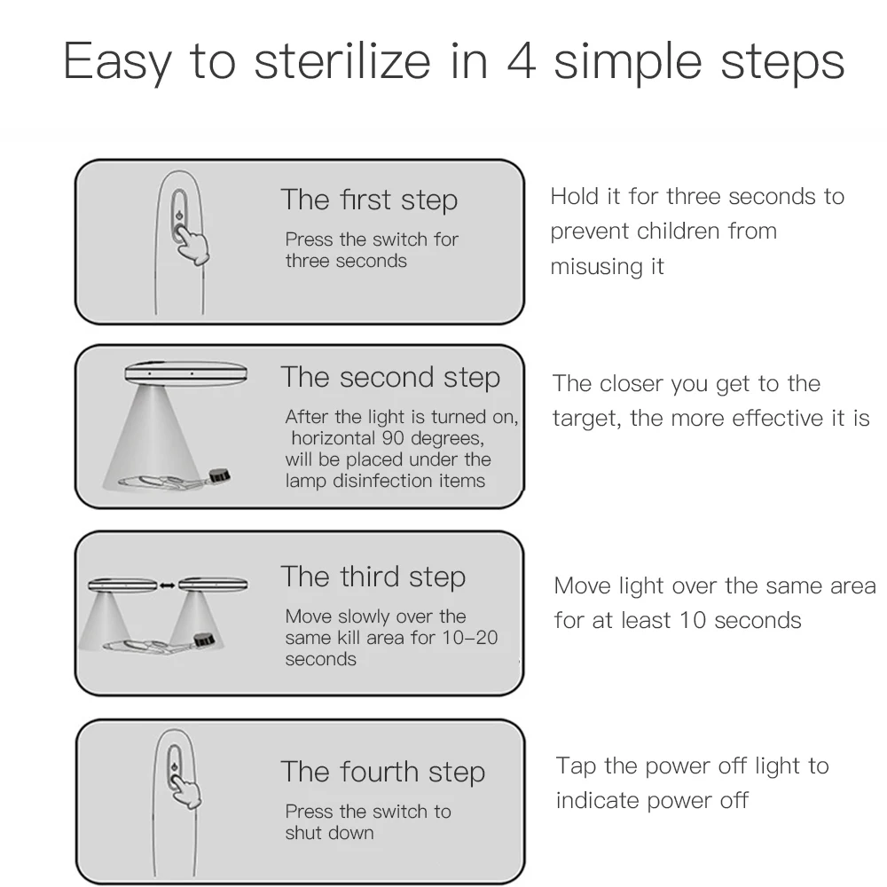 

12V Portable UV Sterilization Lamp Household Sterilization Lamp Sterilization Mites Lights Lamp Bulb UVC Germicidal Rod